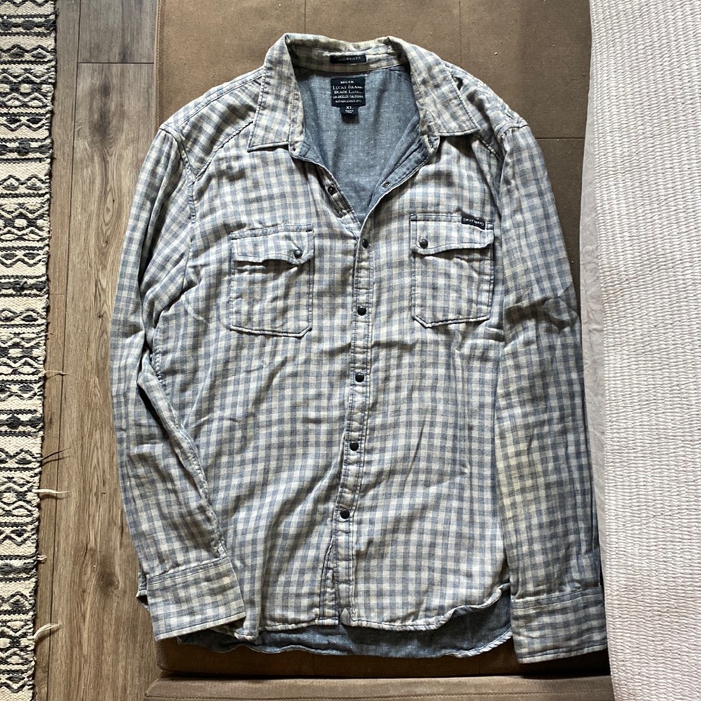 Lucky Brand Plaid Cotton Button Down